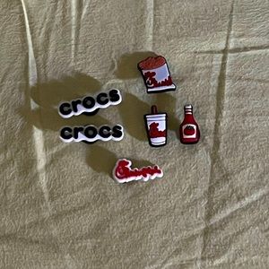 6 count of new, never used croc jibbitz. Perfect condition.